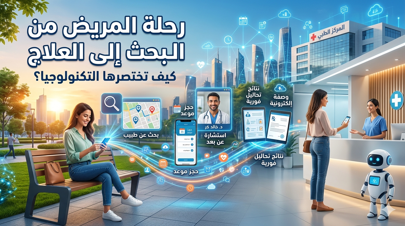 رحلة المريض من البحث إلى العلاج .